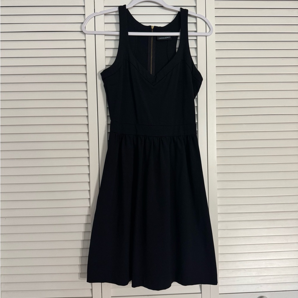 Cynthia Rowley Fit and Flare Dress Little Black Dress Sweetheart Neckline Sz S